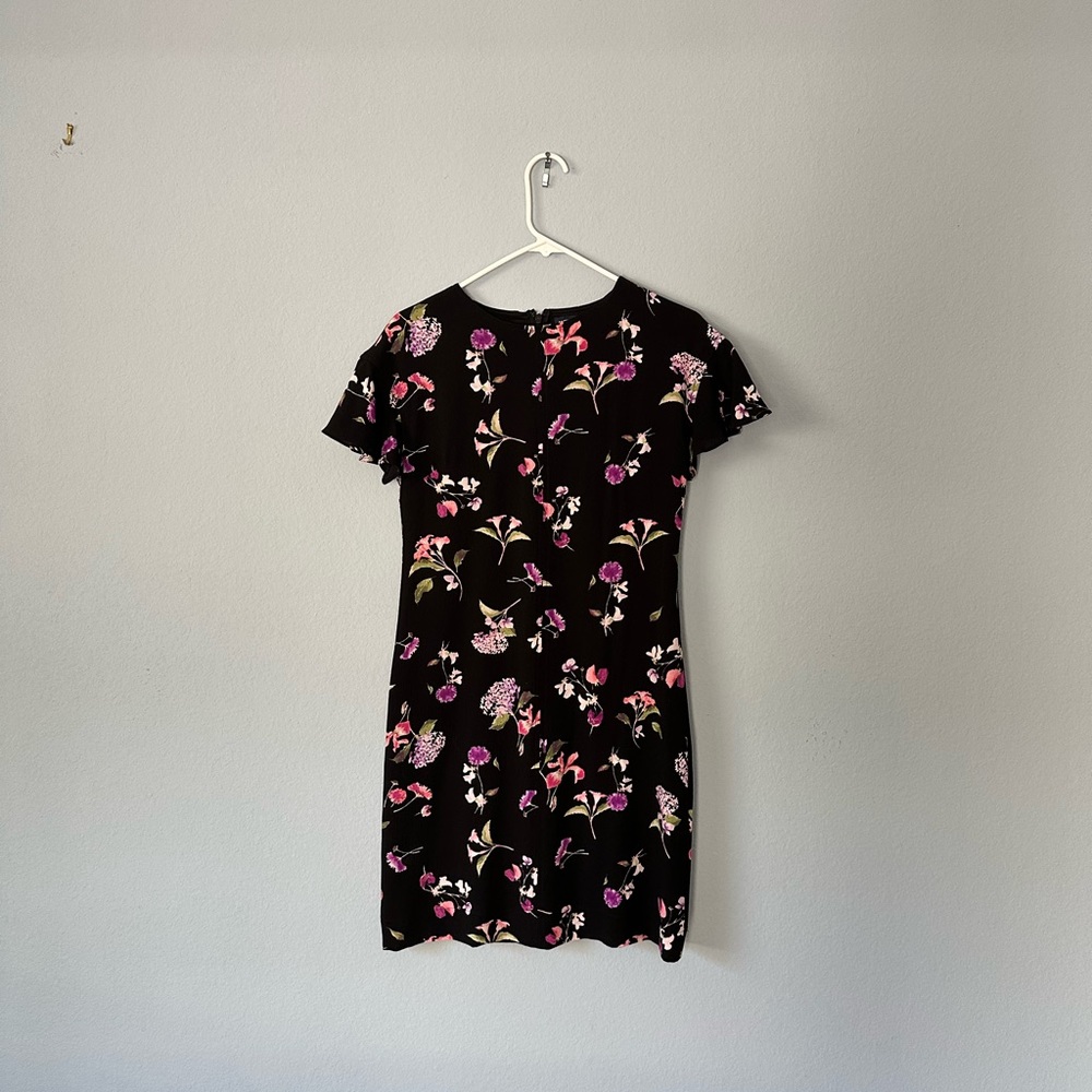 Black Floral Pencil Dress